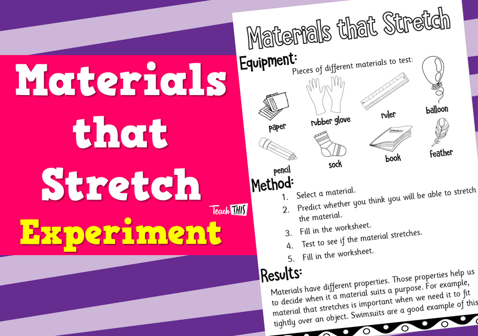 Materials that Stretch Experiment Teacher Resources and Classroom